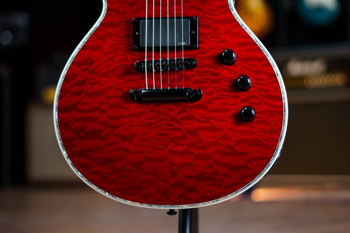 ESP LTD EC-1000QM in See-Thru Black Cherry - Image 3