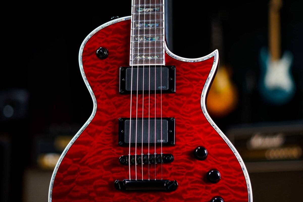 ESP LTD EC-1000QM in See-Thru Black Cherry - Image 4