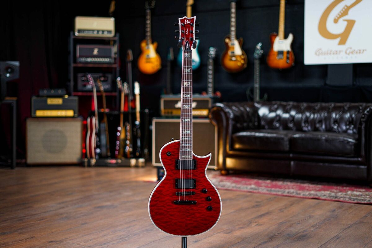 ESP LTD EC-1000QM in See-Thru Black Cherry - Image 2