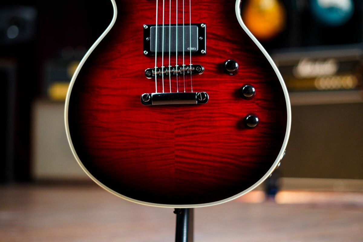 ESP LTD EC-401FM In See-Thru Black Cherry - Image 3