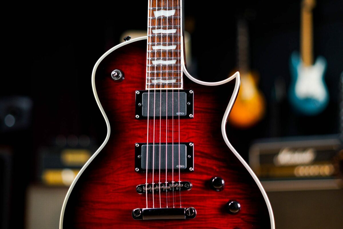 ESP LTD EC-401FM In See-Thru Black Cherry - Image 4