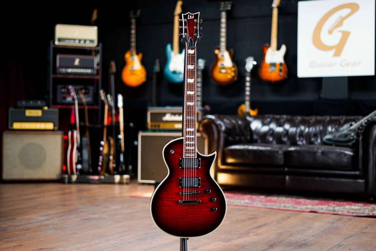 ESP LTD EC-401FM In See-Thru Black Cherry - Image 2