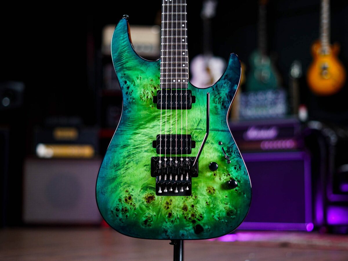 Schecter C-6 FR Pro in Aqua Burst