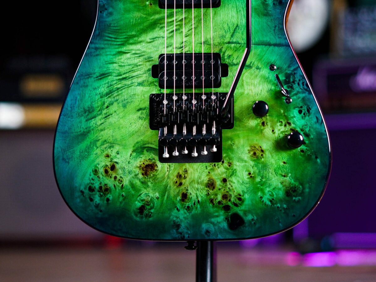 Schecter C-6 FR Pro in Aqua Burst - Image 3