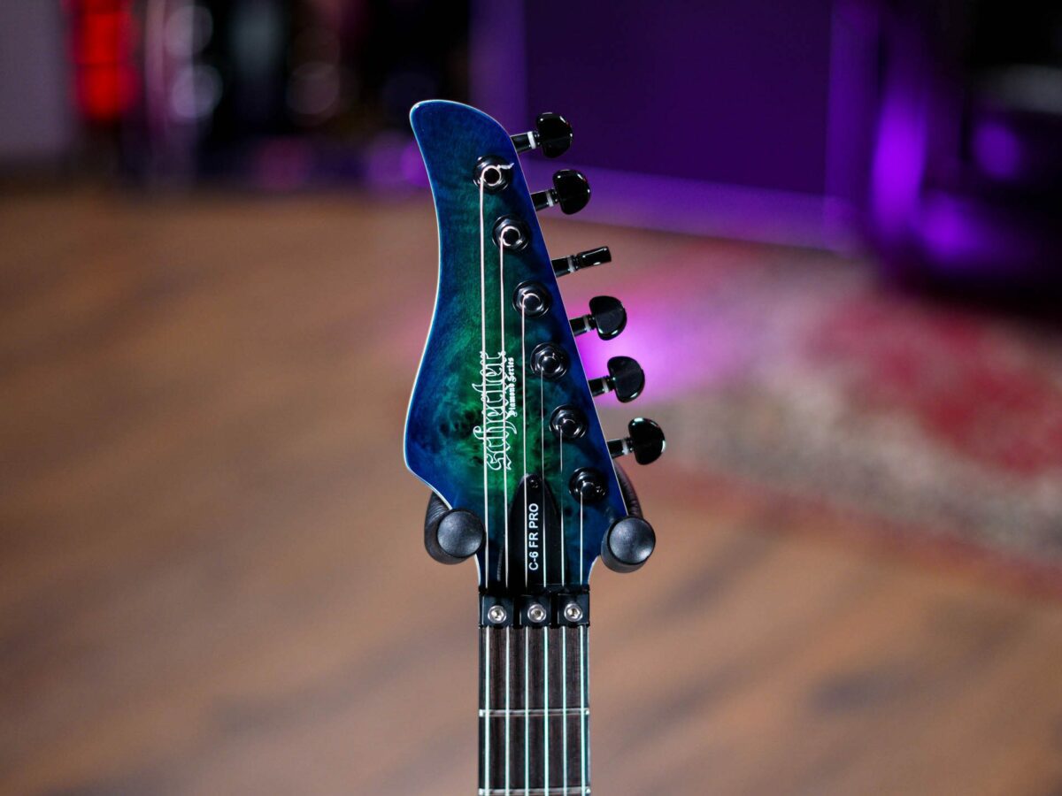 Schecter C-6 FR Pro in Aqua Burst - Image 6