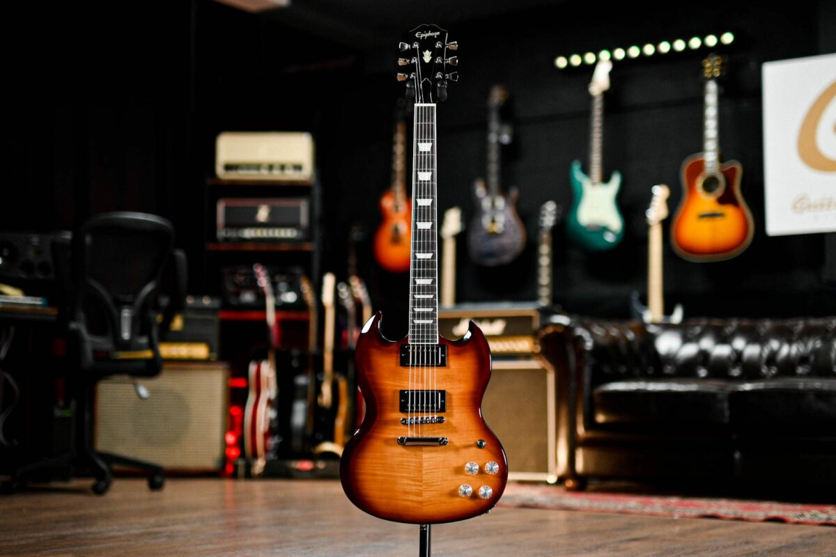 Epiphone SG Modern Figured Honey Burst Fade #2 - Image 3