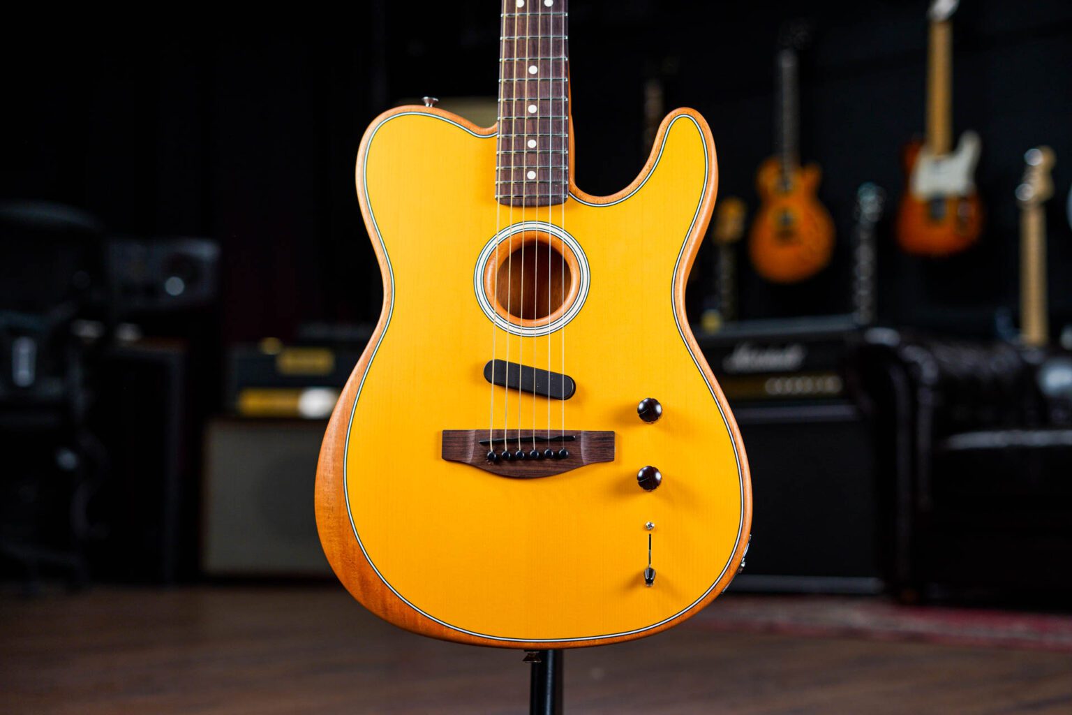 Fender Acoustasonic Player Series Telecaster in Butterscotch Guitar
