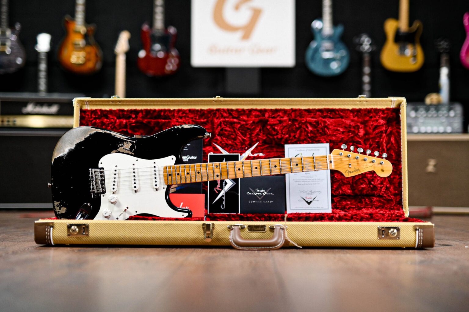 Fender Custom Shop 56 Stratocaster Heavy Relic in Black Guitar Gear