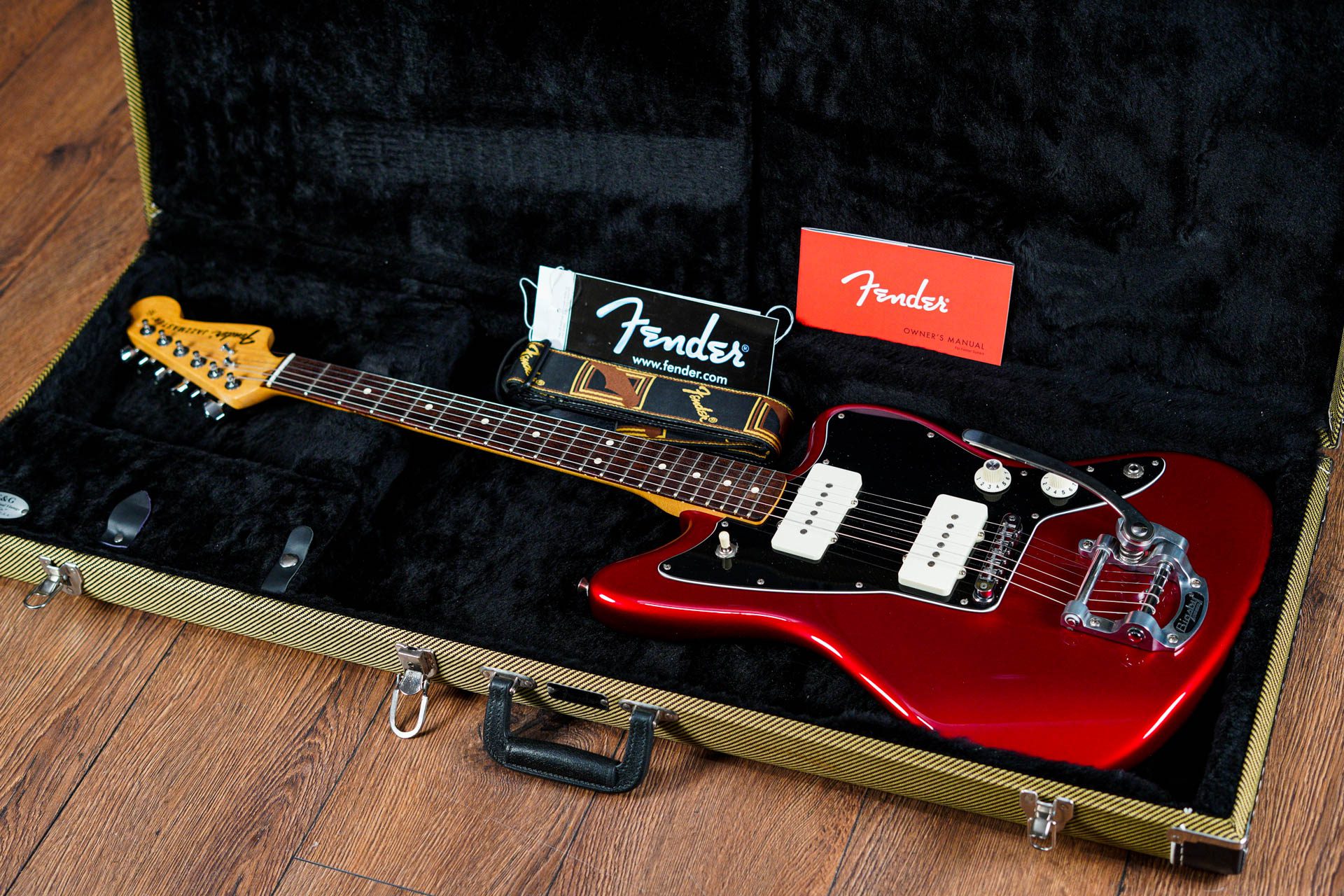 Fender Limited Edition Jazzmaster in Candy Apple Red with Bigsby - Guitar  Gear Giveaway