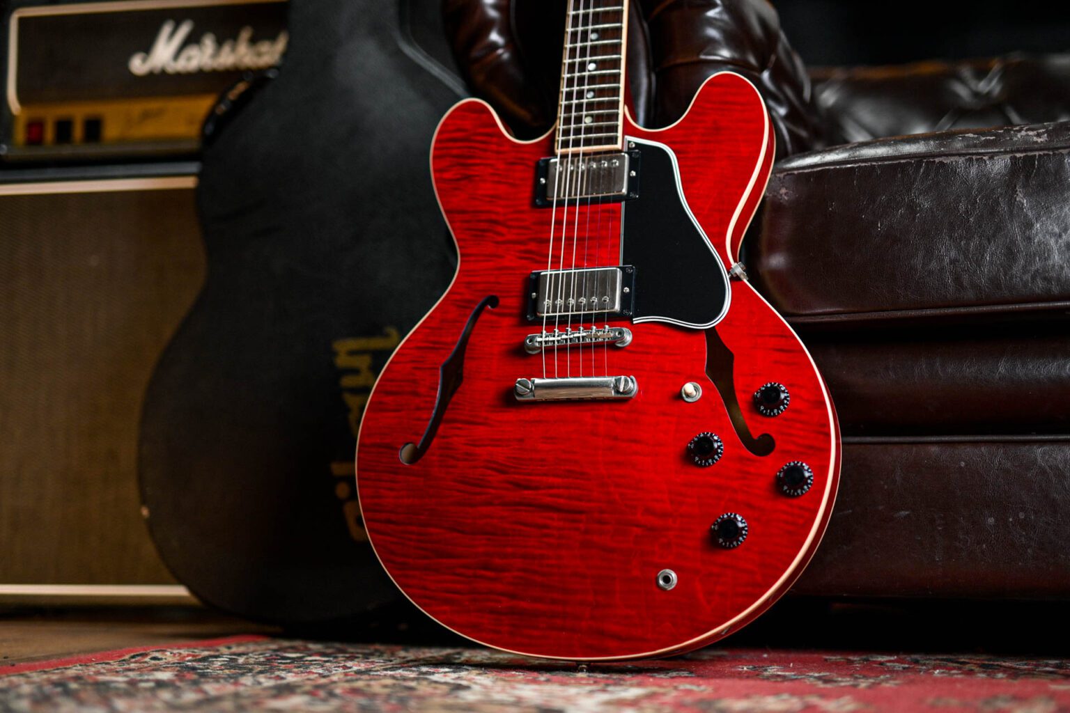 Gibson ES335 Dot Reissue in Figured Cherry Guitar Gear Giveaway
