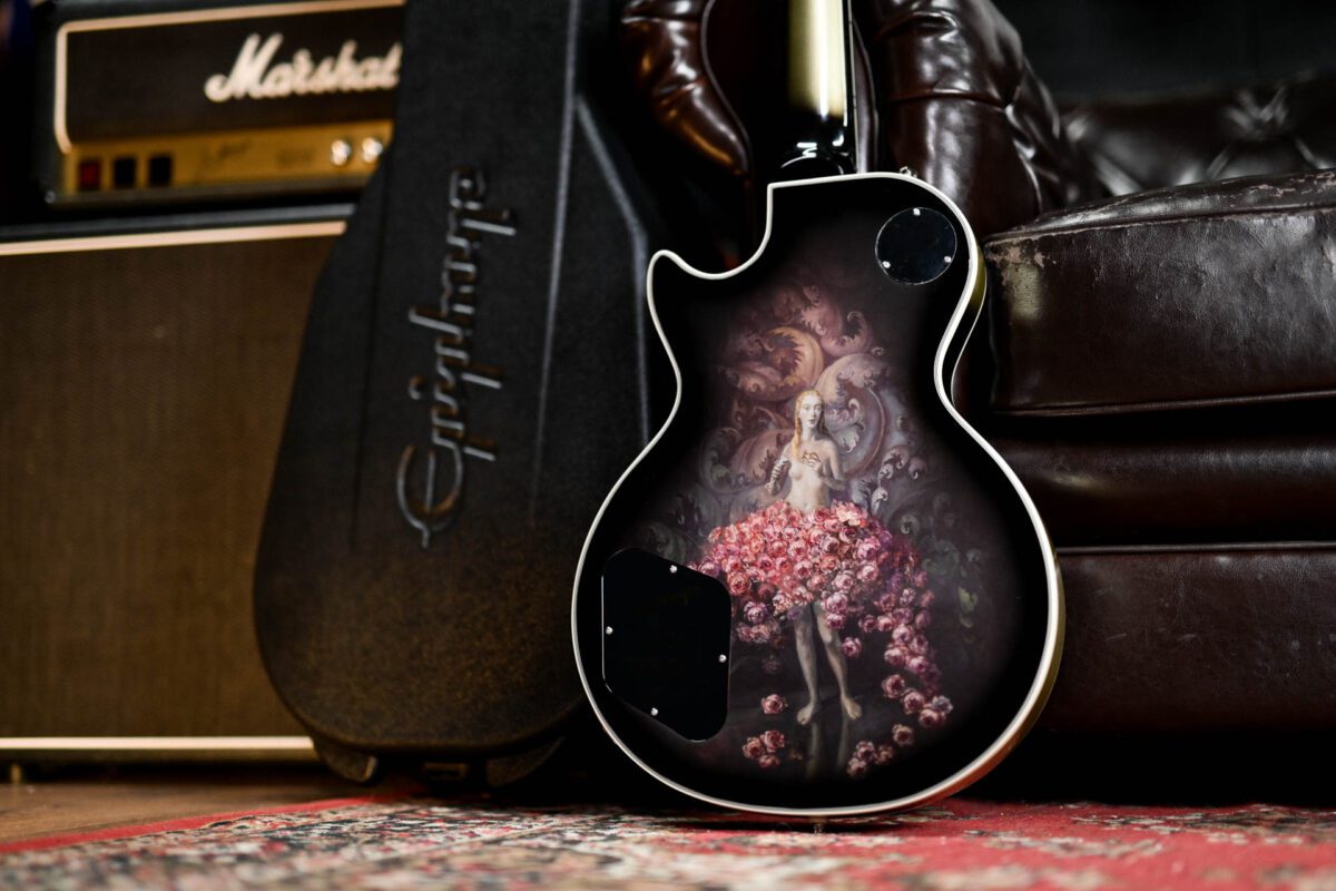 Epiphone Adam Jones Les Paul Custom Art Collection Julie Heffernan's Rose - Image 2