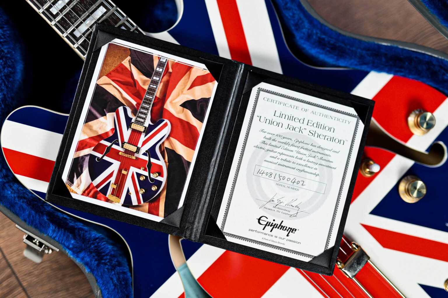 Epiphone E212T Sheraton Union Jack Guitar Gear Giveaway
