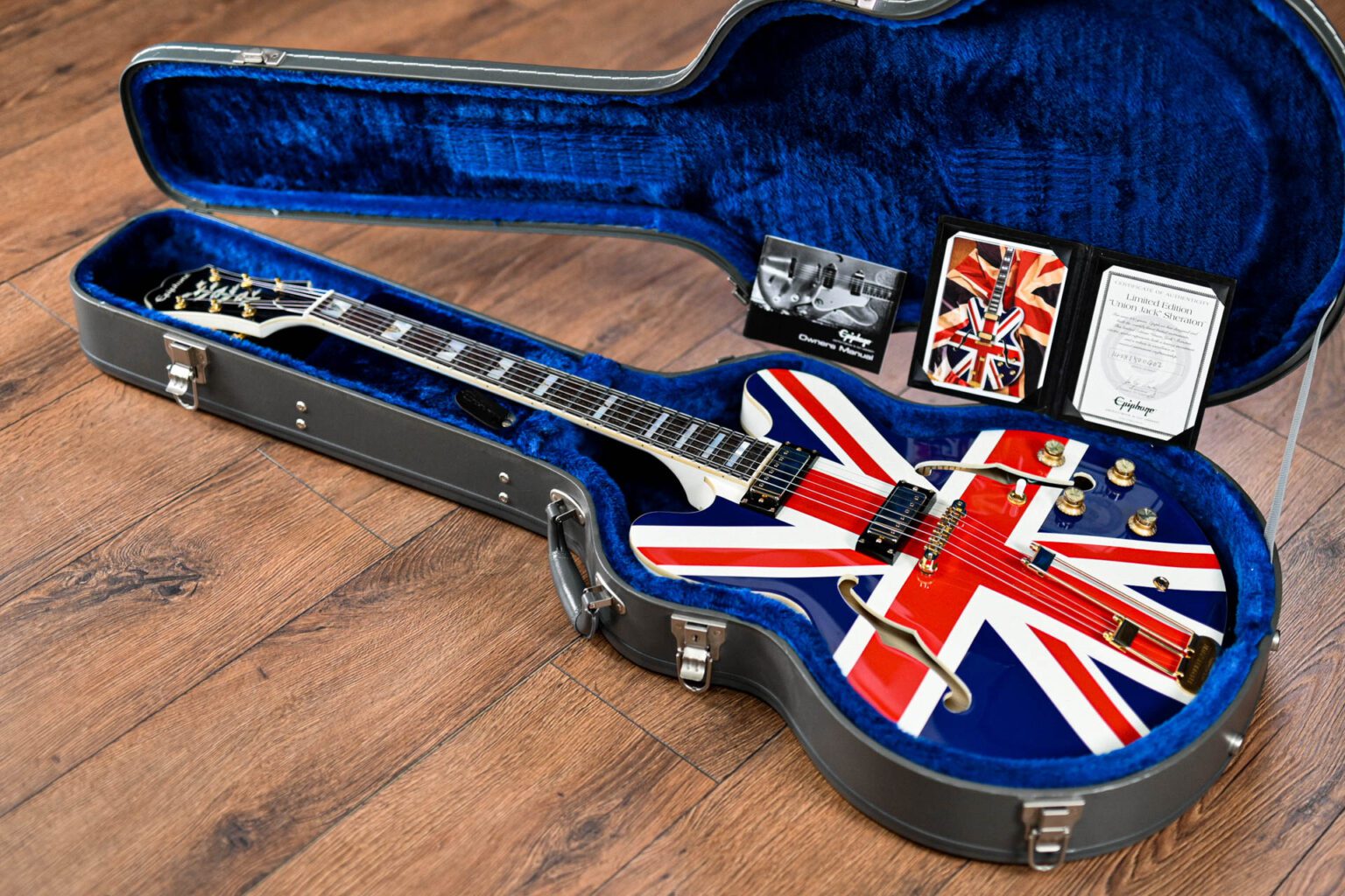 Epiphone E212T Sheraton Union Jack Guitar Gear Giveaway