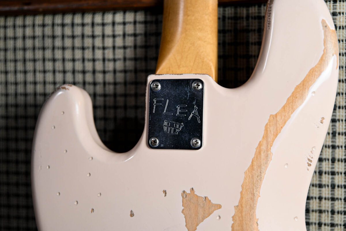 Fender Flea Signature Road Worn Jazz Bass in Shell Pink - Image 8