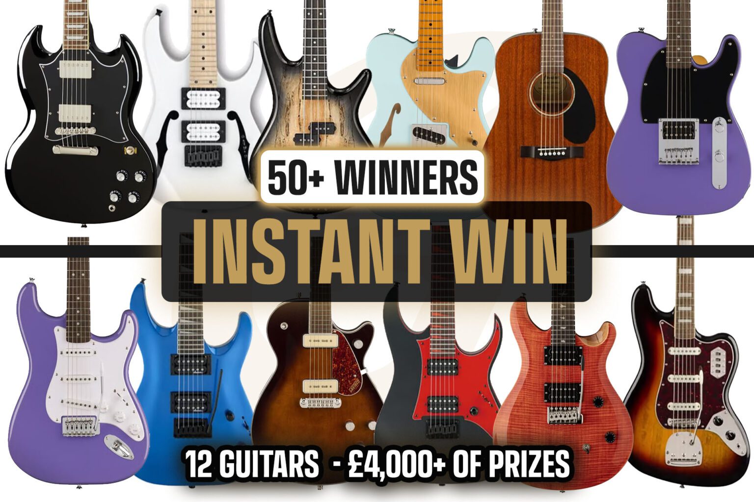 50 Instant Wins £4000+ of prizes with a PRS SE CE 24 End Prize
