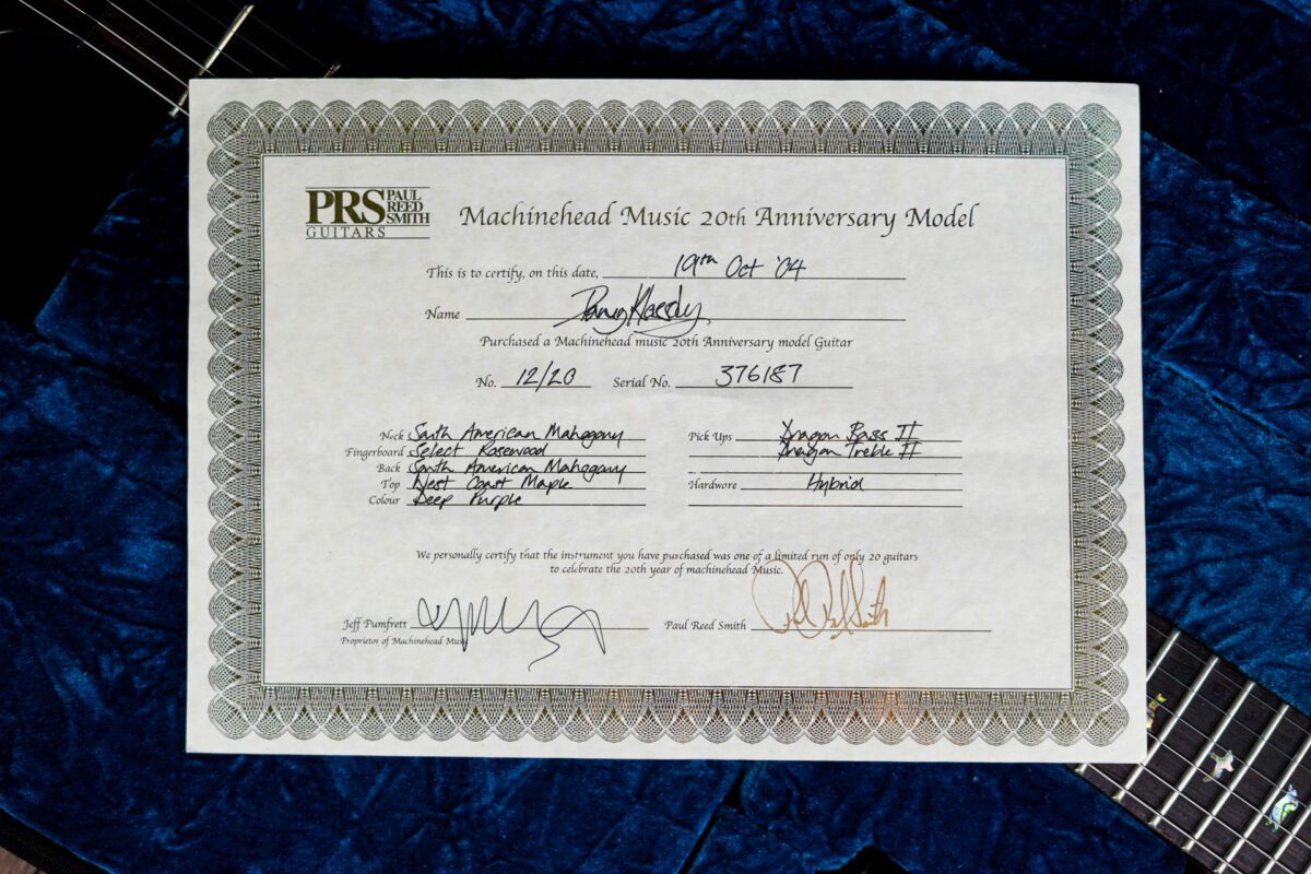 PRS 20th Anniversary Custom 22 in Deep Purple (#12 of 20 ever built) - Image 4