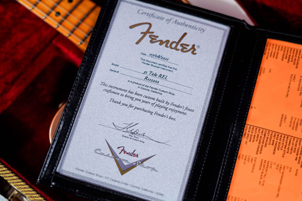 Fender Limited Edition Custom Shop ‘51 Telecaster Relic In Aged Copper - Image 4