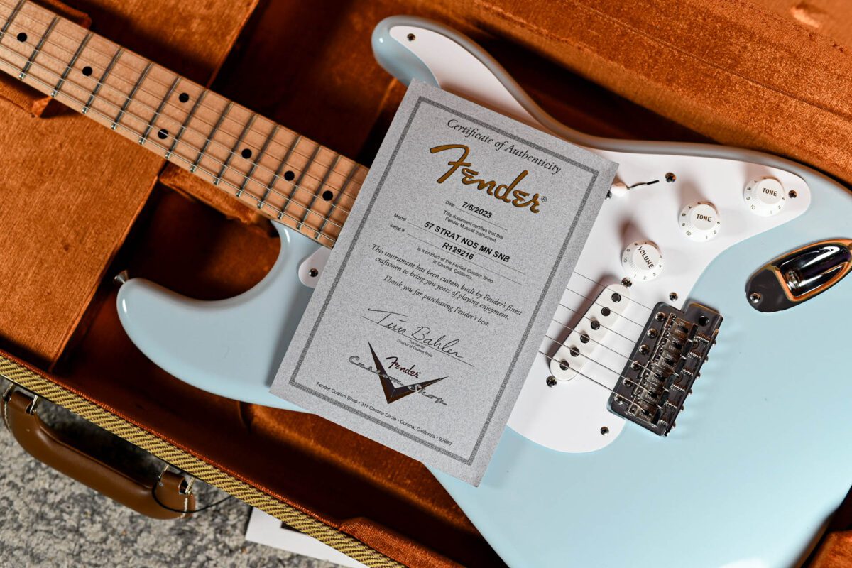 Fender Custom Shop 57 Stratocaster NOS in Sonic Blue - Image 3