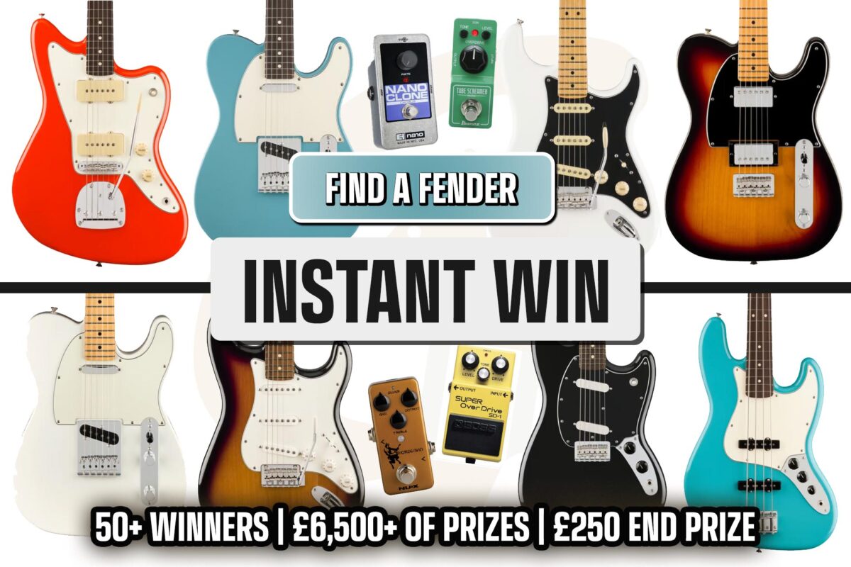 Find A Fender - £6,500+ of prizes - Instant Win!