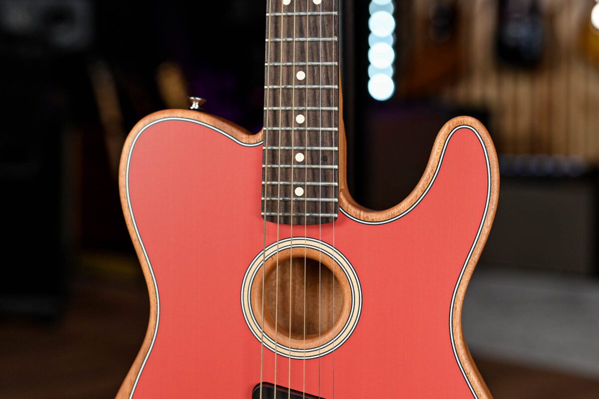 Fender Limited Edition Acoustasonic Player Telecaster in Fiesta Red #2 - Image 4