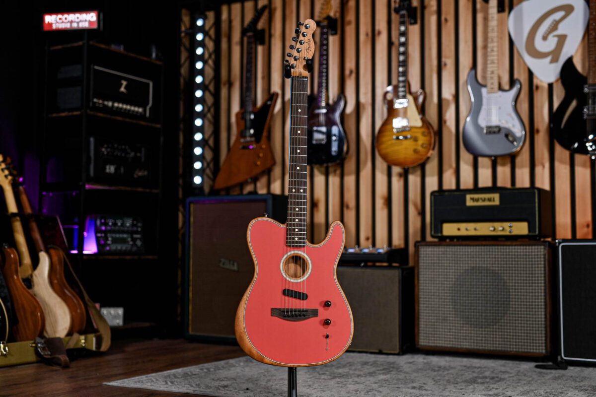 Fender Limited Edition Acoustasonic Player Telecaster in Fiesta Red #2 - Image 2