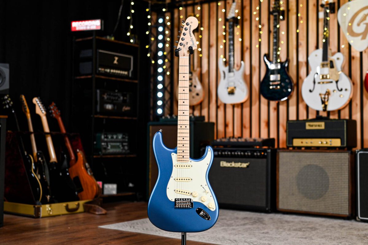 Fender American Performer Stratocaster in Satin Lake Placid Blue #2 - Image 2
