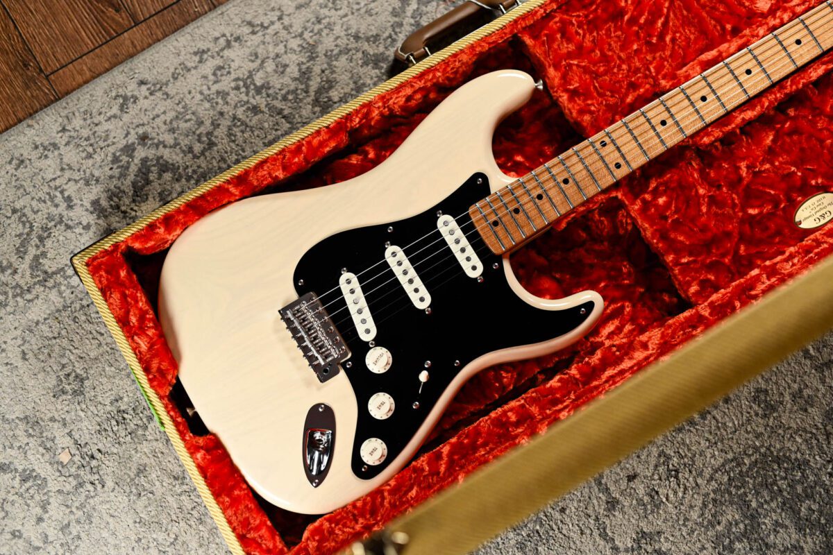 Fender Custom Shop NOS 55 Stratocaster with Roasted Maple Neck in White Blonde - Image 5