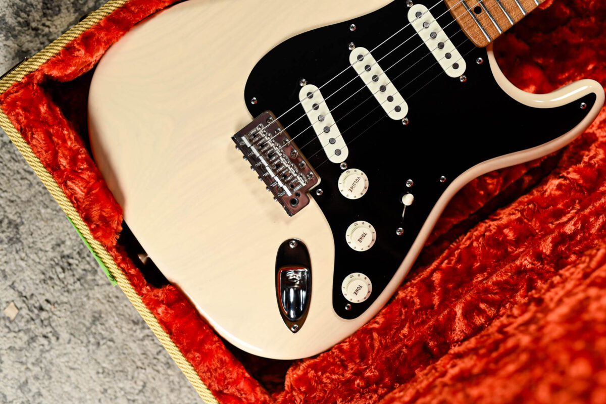 Fender Custom Shop NOS 55 Stratocaster with Roasted Maple Neck in White Blonde - Image 6