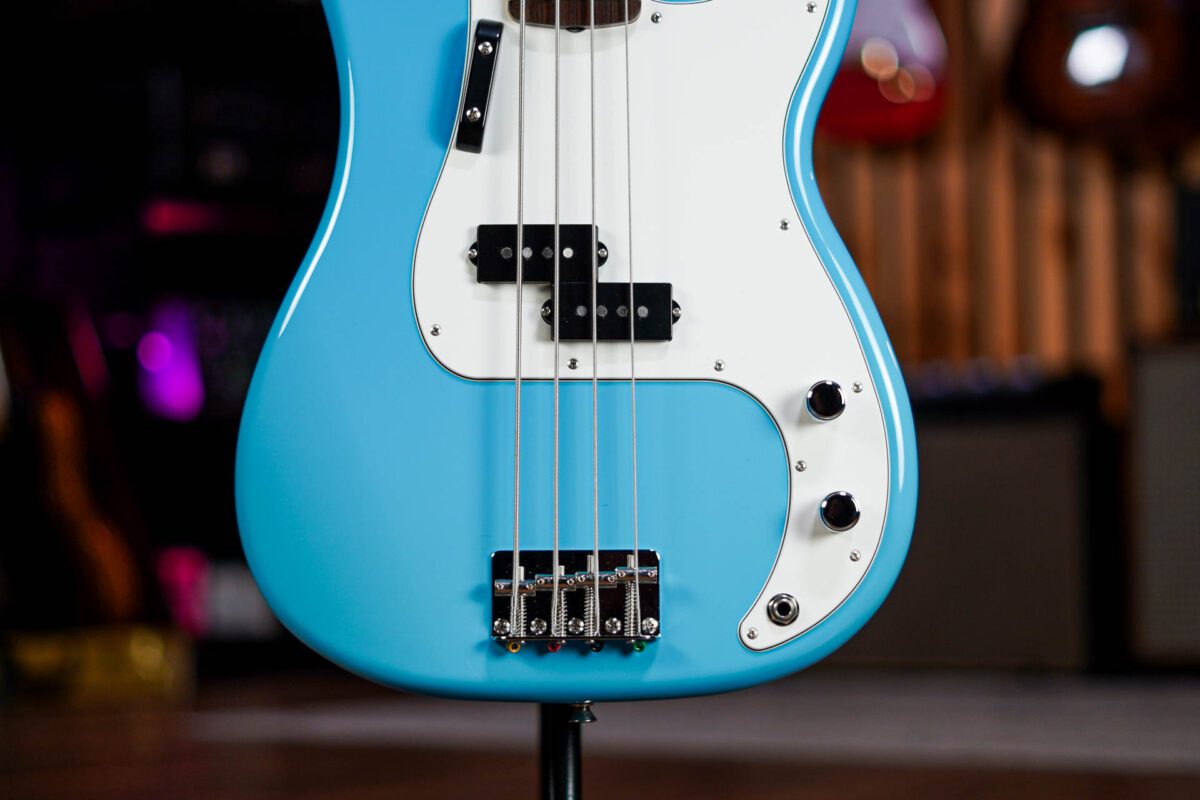 Fender MIJ International Color Precision Bass in Maui Blue - Image 3