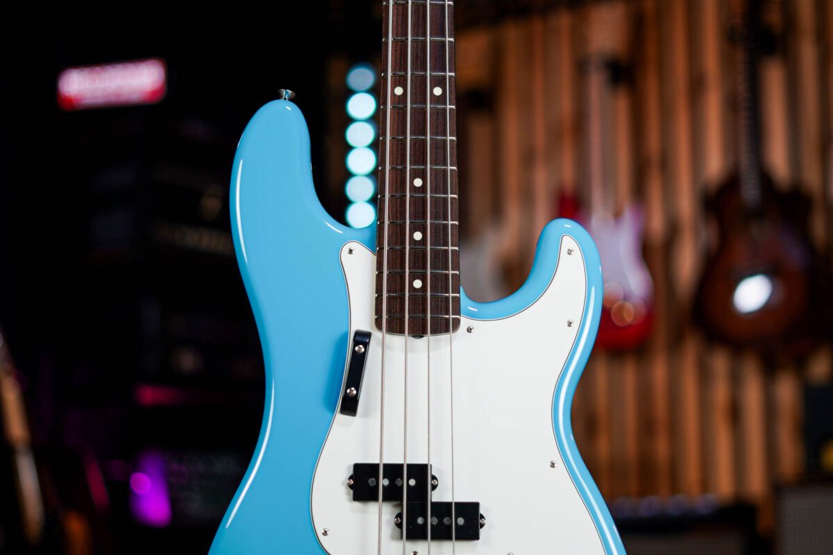 Fender MIJ International Color Precision Bass in Maui Blue - Image 4