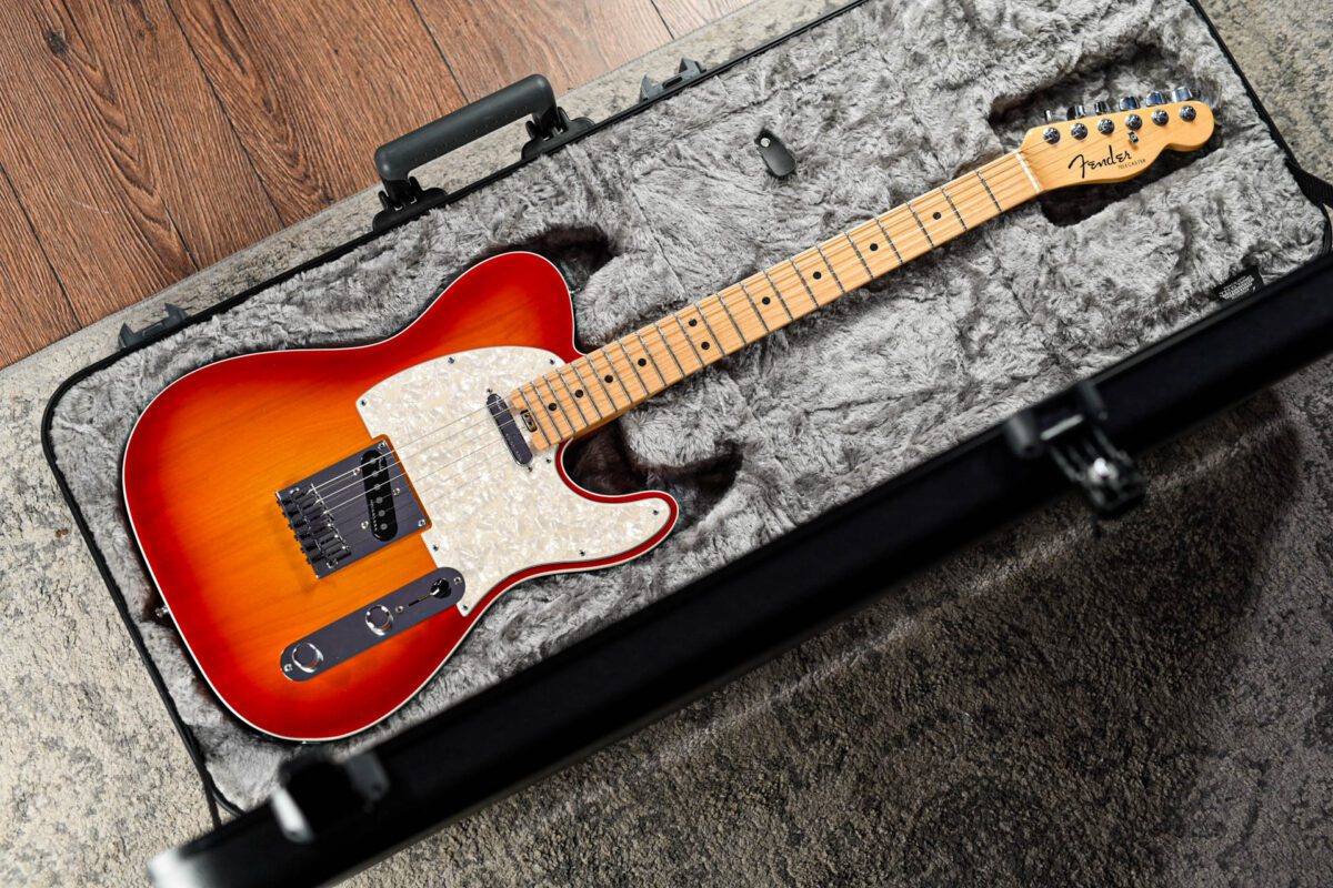 Fender American Elite Telecaster in  Aged Cherry Burst - Image 2