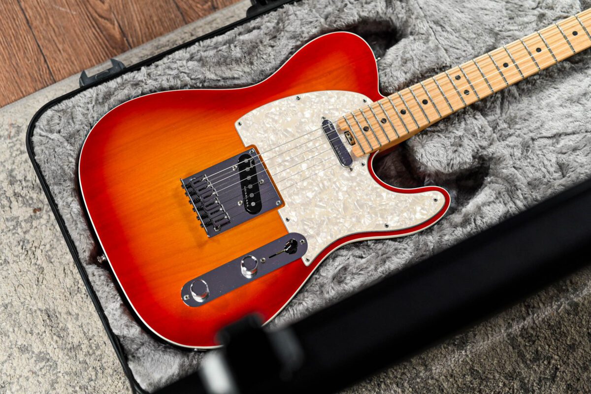 Fender American Elite Telecaster in  Aged Cherry Burst - Image 3