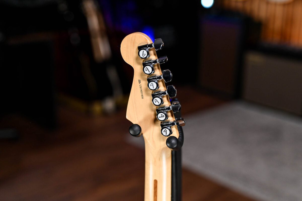 Fender American QMT Stratocaster Pale Moon in Transparent Black - Image 8