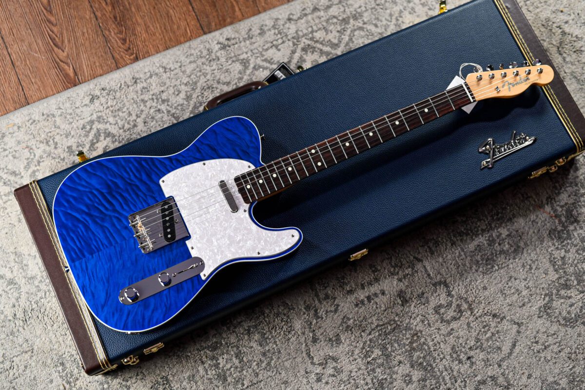 Fender MIJ LTD Edition 1960's Custom Telecaster QMT In Aquamarine - Image 10