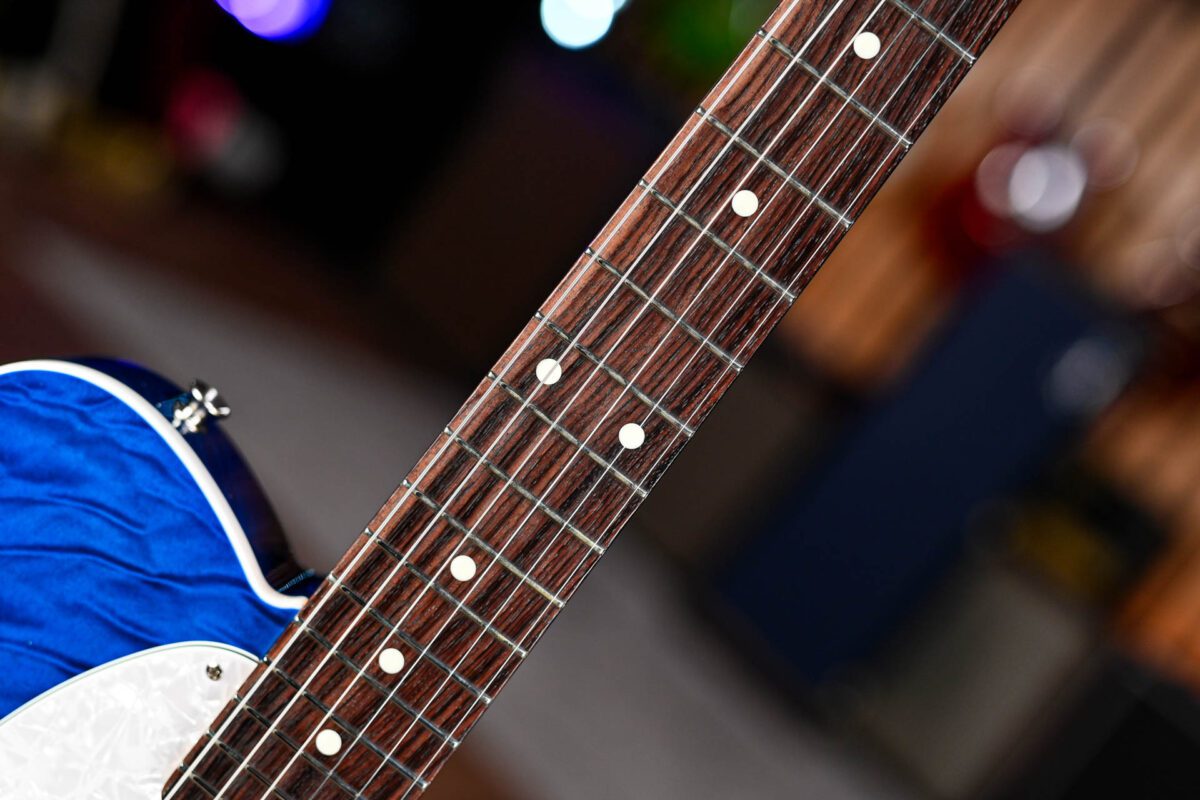 Fender MIJ LTD Edition 1960's Custom Telecaster QMT In Aquamarine - Image 5