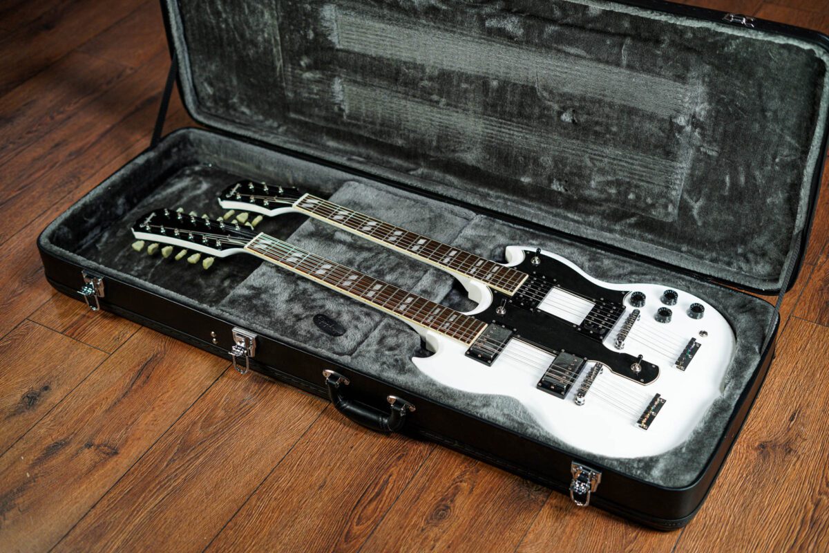 Epiphone Limited Edition G-1275 Double Neck SG in White - Image 10