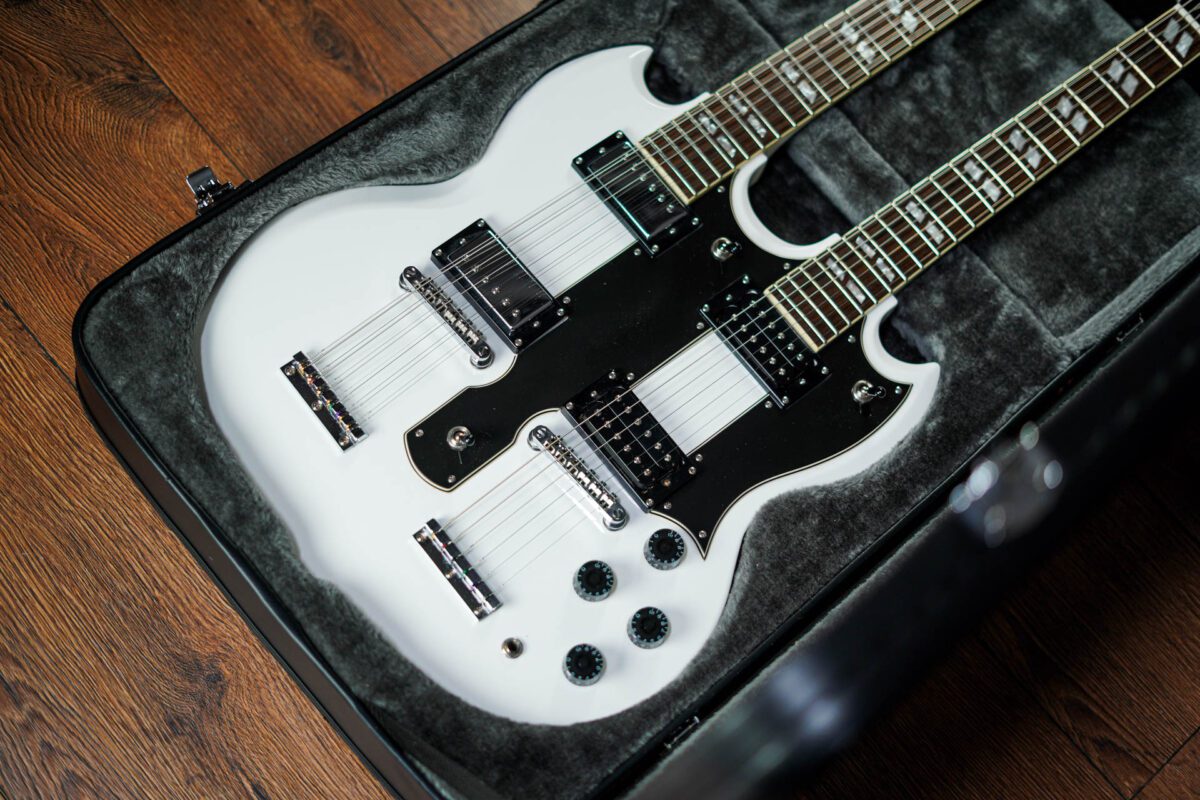 Epiphone Limited Edition G-1275 Double Neck SG in White - Image 4