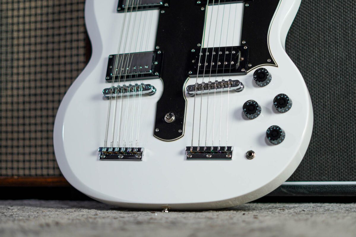 Epiphone Limited Edition G-1275 Double Neck SG in White - Image 5