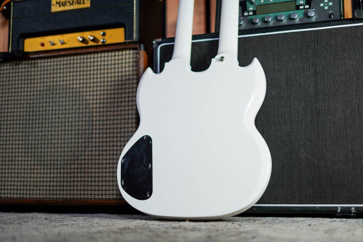 Epiphone Limited Edition G-1275 Double Neck SG in White - Image 9