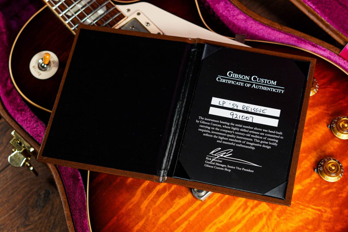Gibson Custom Shop Les Paul Standard 1959 Reissue In Tobacco Burst - Image 3
