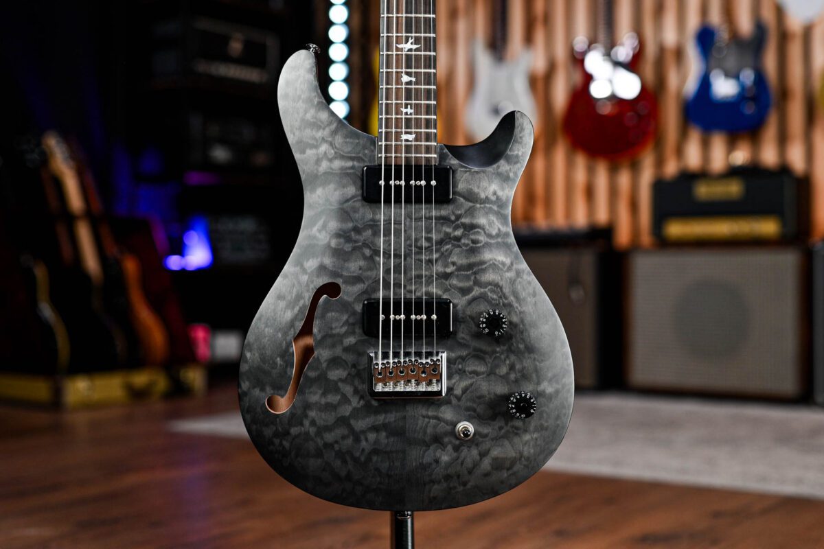 PRS SE 277 Baritone Semi-Hollow Soapbar in Grey Black