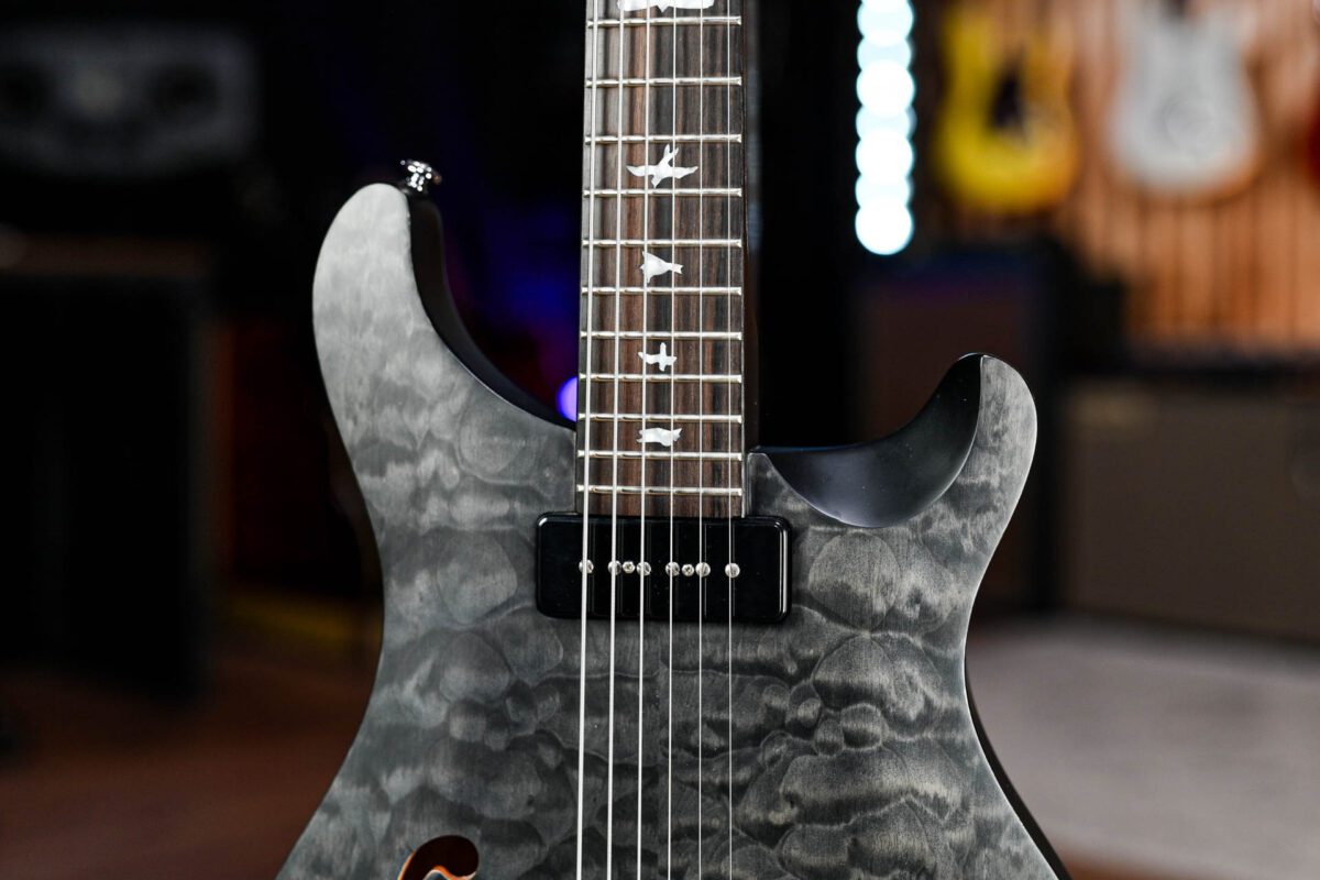 PRS SE 277 Baritone Semi-Hollow Soapbar in Grey Black - Image 4
