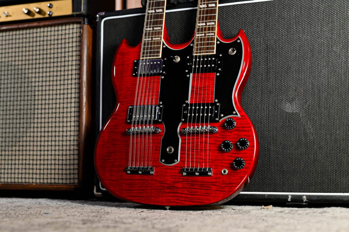 Epiphone G-1275 Double Neck SG in Cherry
