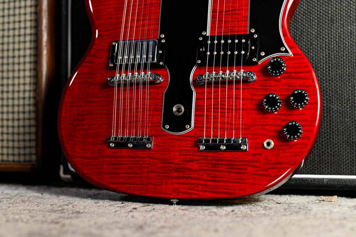 Epiphone G-1275 Double Neck SG in Cherry - Image 4