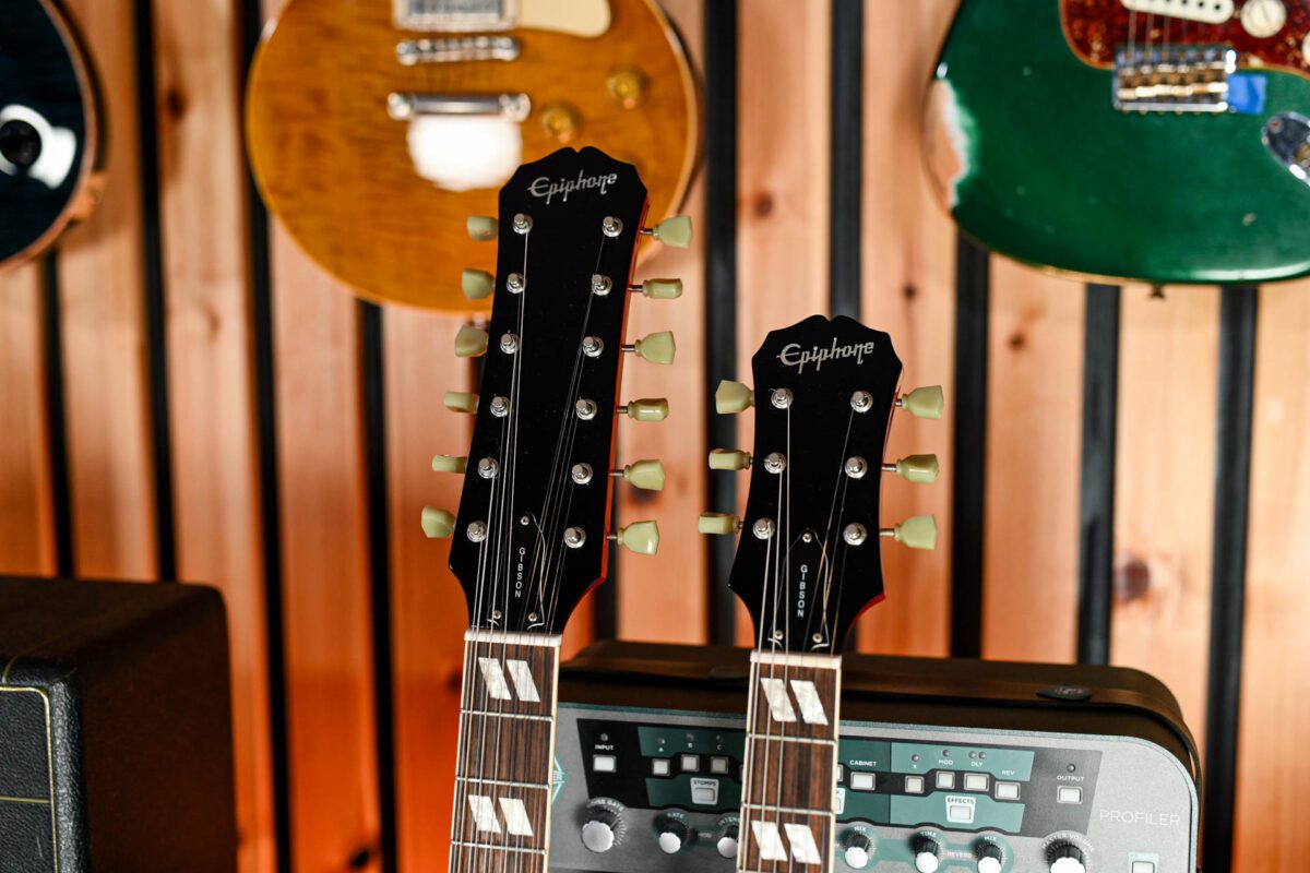 Epiphone G-1275 Double Neck SG in Cherry - Image 7