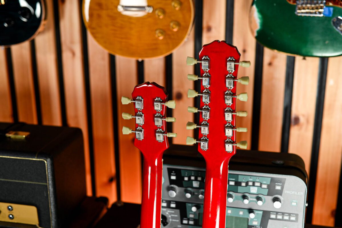 Epiphone G-1275 Double Neck SG in Cherry - Image 8
