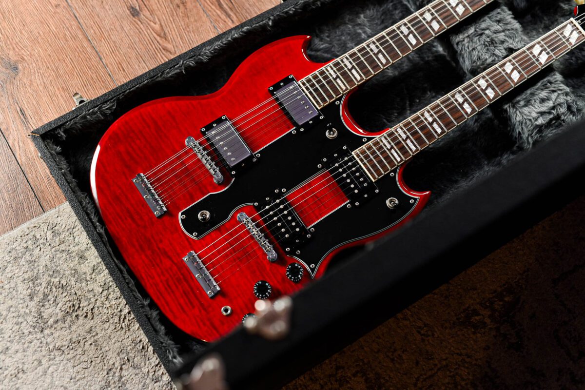 Epiphone G-1275 Double Neck SG in Cherry - Image 2