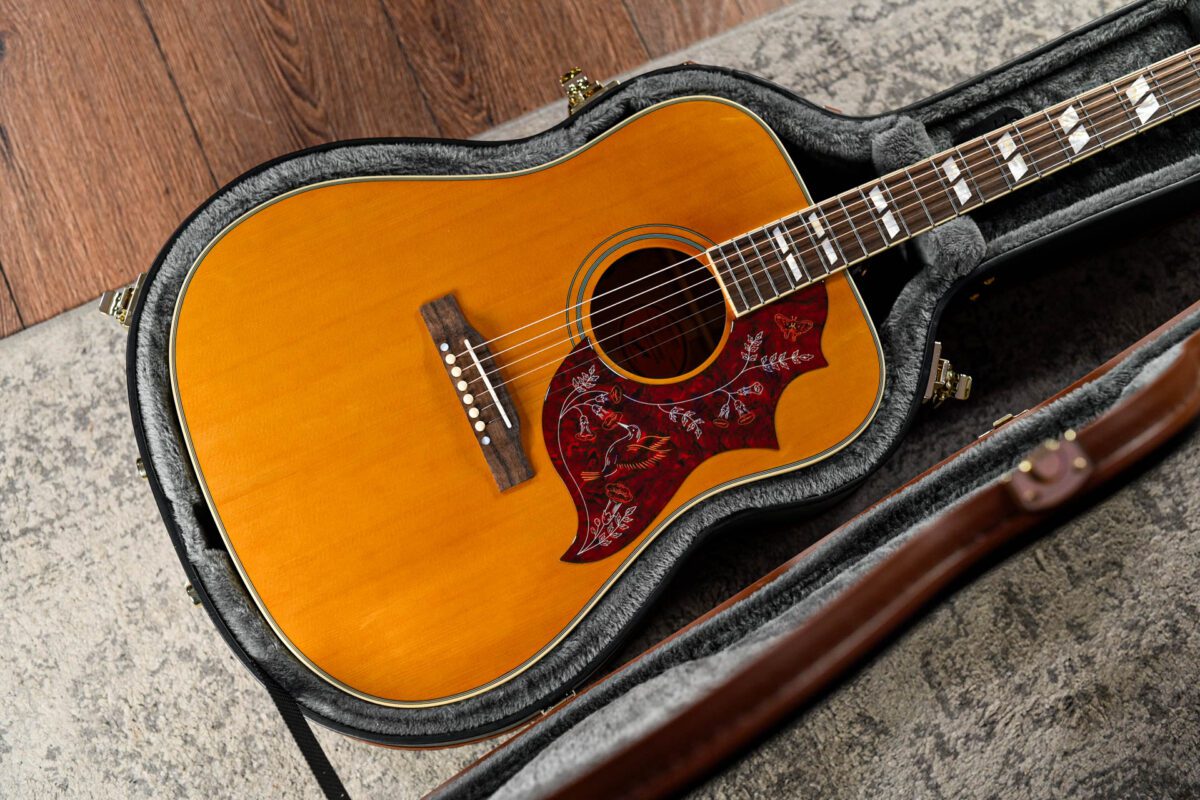 Epiphone Inspired by Gibson Hummingbird in Aged Natural Antique Gloss - Image 3