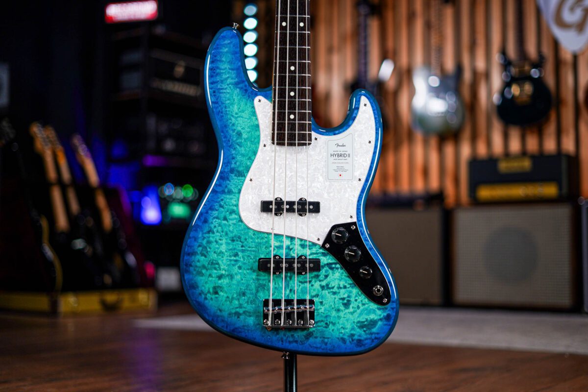 Fender Made in Japan Hybrid II Jazz Bass QMT Aquamarine