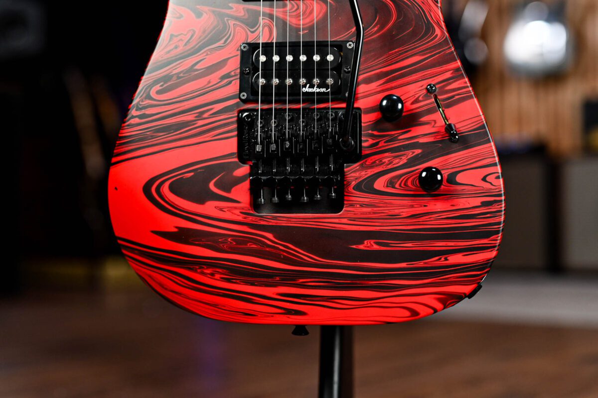 Jackson X Series Soloist SLX DX Swirl in Satin Red Swirl - Image 3